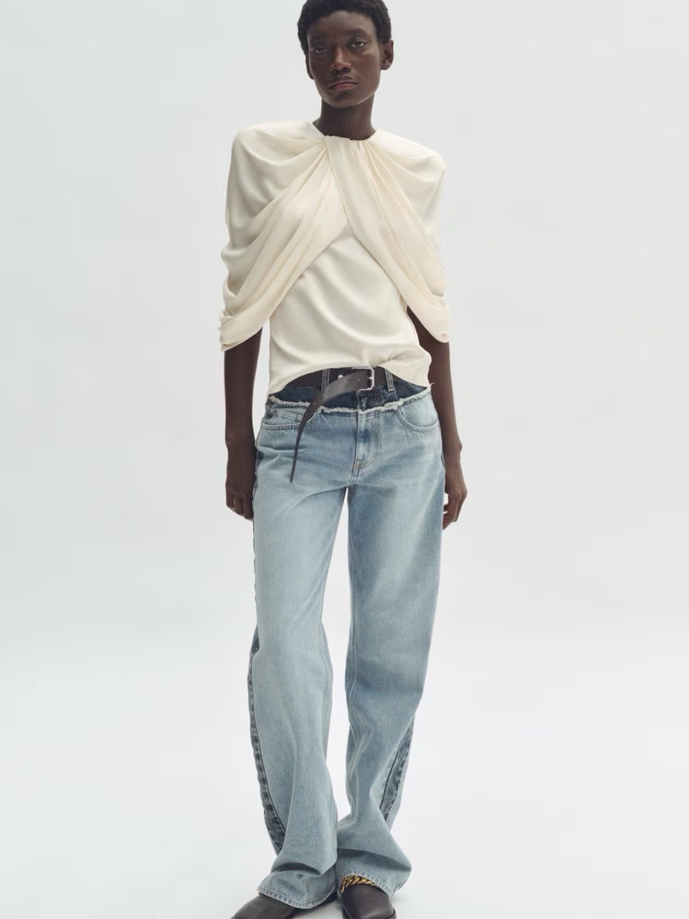 Stella McCartney x H&M Draped Satin Cape Top